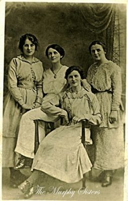 Murphy Sisters
"There is debate who the four are, we know that Margaret and Bridget are the ones sat down there where 5 sisters.\
So the other two could be either Mary, Annie or my Grandmother Catharine."

